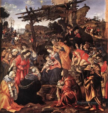  christ painting - Adoration of the Magi 1496 Christian Filippino Lippi